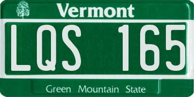 VT license plate LQS165
