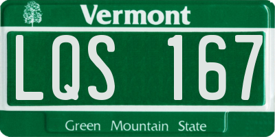 VT license plate LQS167