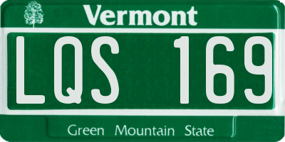 VT license plate LQS169
