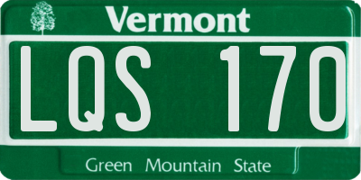 VT license plate LQS170