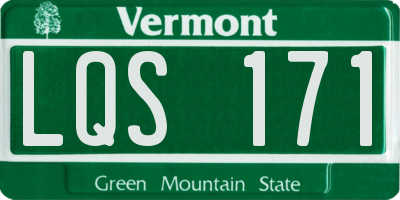 VT license plate LQS171
