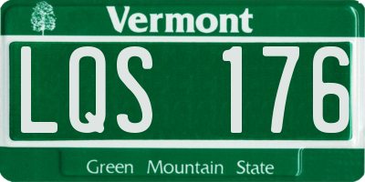 VT license plate LQS176