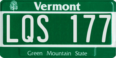 VT license plate LQS177