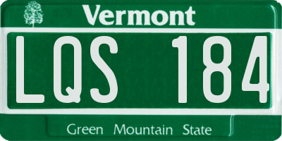 VT license plate LQS184