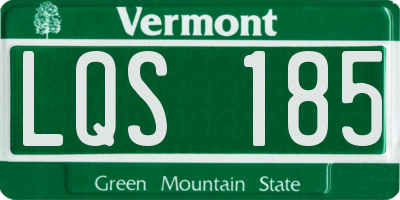 VT license plate LQS185