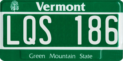 VT license plate LQS186
