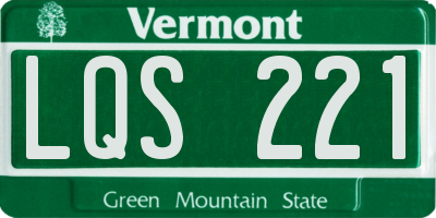 VT license plate LQS221
