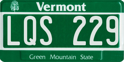 VT license plate LQS229
