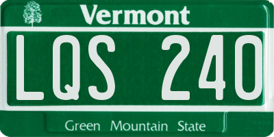 VT license plate LQS240