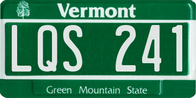 VT license plate LQS241