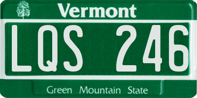 VT license plate LQS246