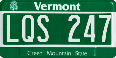 VT license plate LQS247