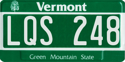 VT license plate LQS248