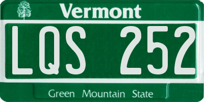 VT license plate LQS252