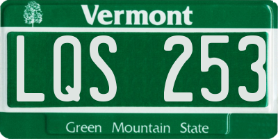 VT license plate LQS253