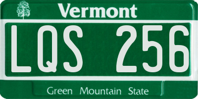 VT license plate LQS256