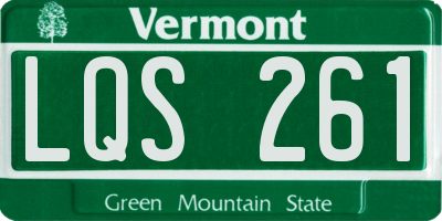 VT license plate LQS261