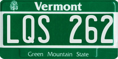 VT license plate LQS262