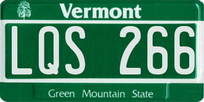 VT license plate LQS266