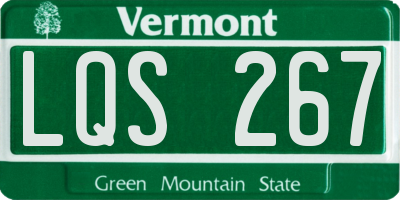VT license plate LQS267