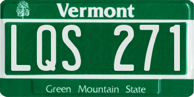 VT license plate LQS271