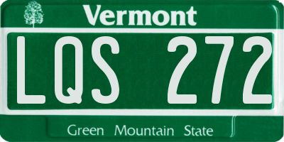 VT license plate LQS272