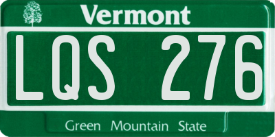 VT license plate LQS276