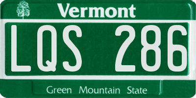 VT license plate LQS286