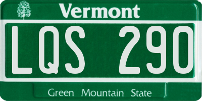VT license plate LQS290