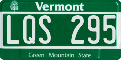 VT license plate LQS295