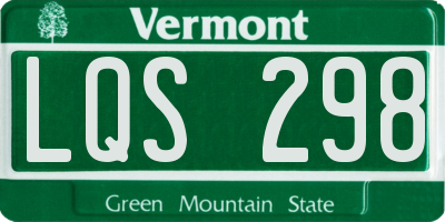 VT license plate LQS298