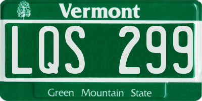 VT license plate LQS299