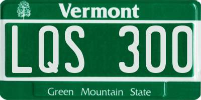 VT license plate LQS300