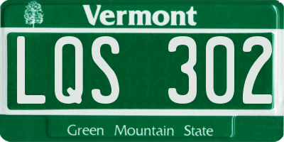 VT license plate LQS302