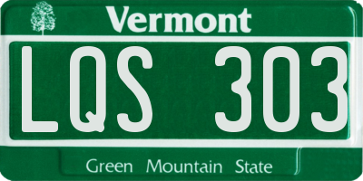 VT license plate LQS303