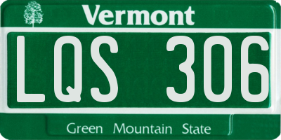 VT license plate LQS306
