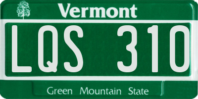 VT license plate LQS310
