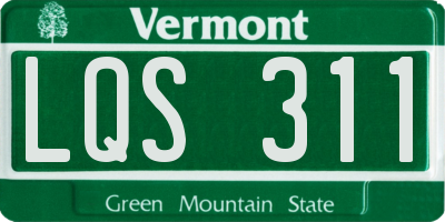 VT license plate LQS311
