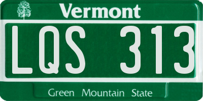 VT license plate LQS313