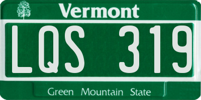 VT license plate LQS319