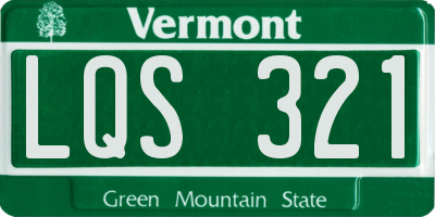 VT license plate LQS321