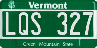 VT license plate LQS327