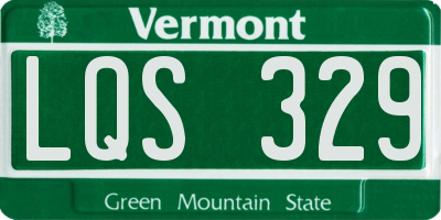 VT license plate LQS329