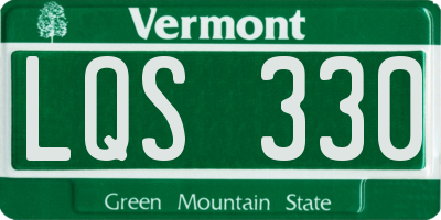 VT license plate LQS330