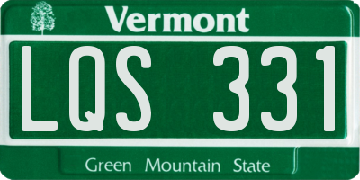 VT license plate LQS331