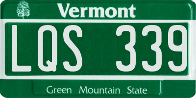 VT license plate LQS339
