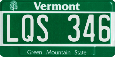 VT license plate LQS346