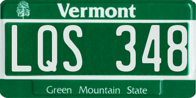 VT license plate LQS348