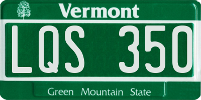 VT license plate LQS350
