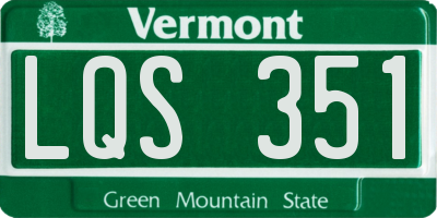 VT license plate LQS351
